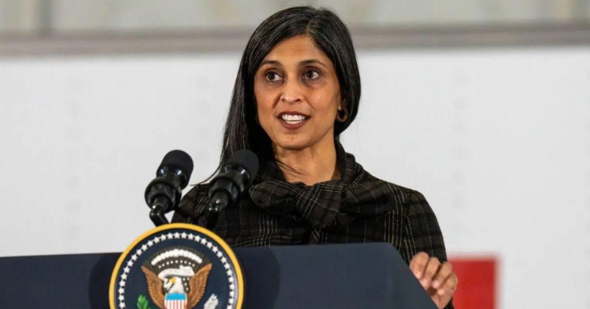 image of Usha Vance has gone without her wedding ring a few times recently.