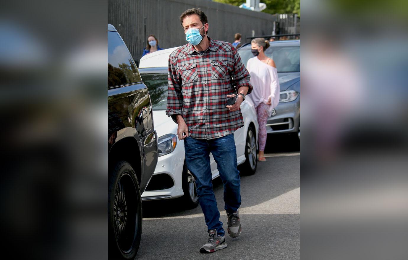 ben affleck picks up his son samuel from swimming practice