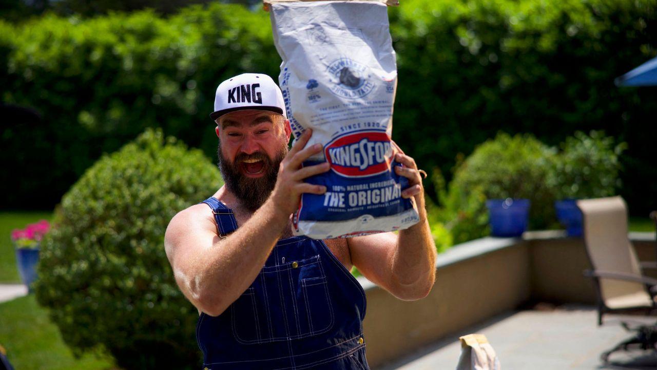 image of Jason Kelce has also used his ‘New Heights’ podcast with brother Travis to make light of how his changing appearance has affected the way people see him.