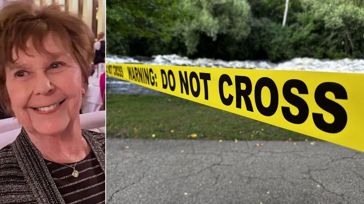 Composite photo of Nancy Guthrie and crime scene.