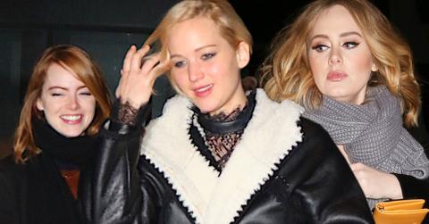 Adele jennifer lawrence emma stone dinner date nyc