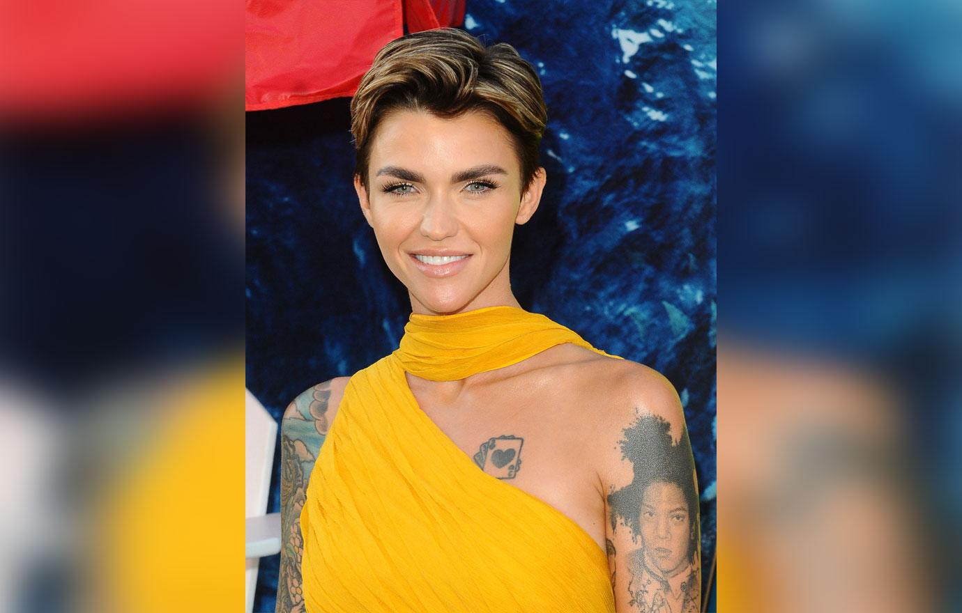 Ruby Rose Wearing Yellow Dress