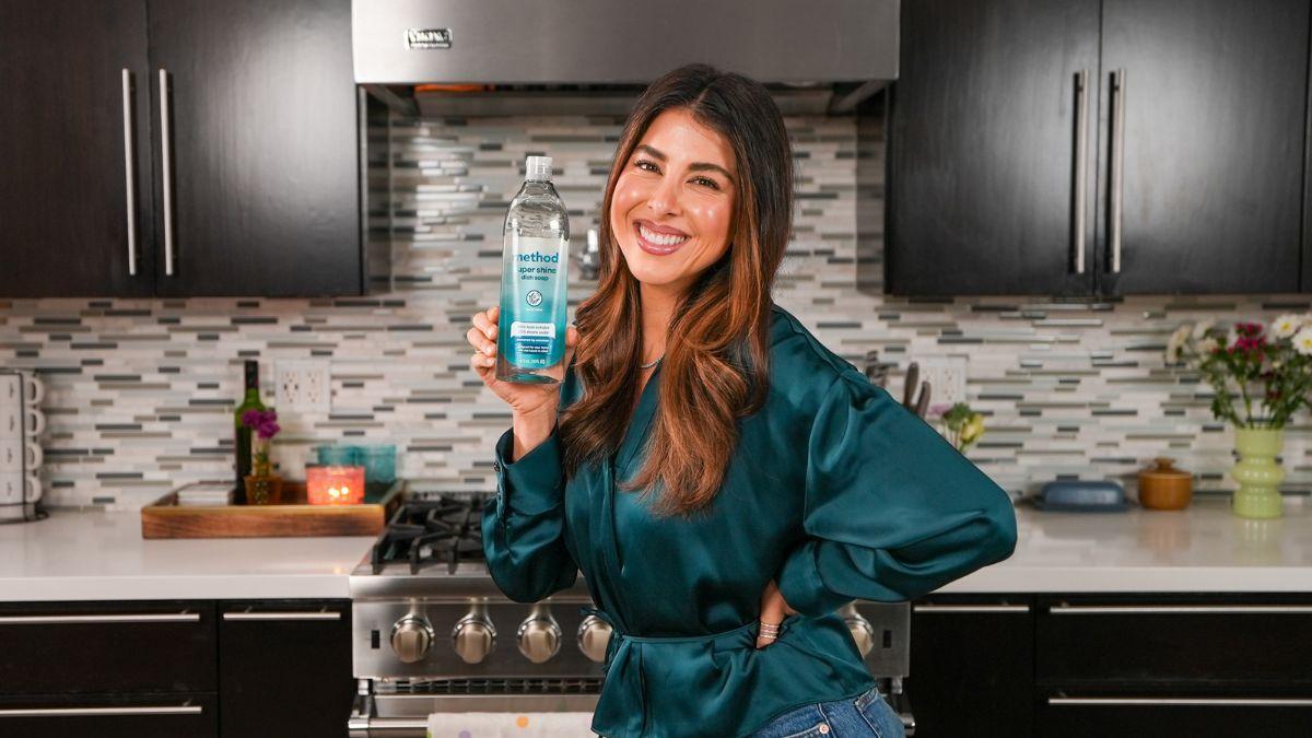 image of Daniella Monet and her husband split the chores 50-50. 