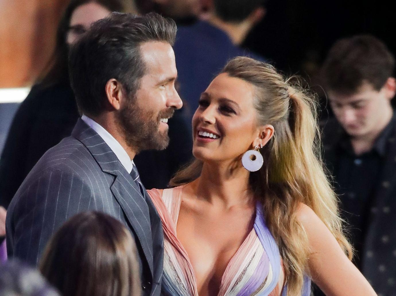 ryan reynolds blake livelys fourth child name olin movie premiere