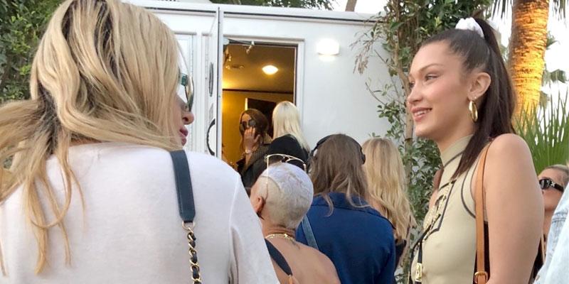 Bella hadid hailey baldwin wait on bathroom line coachella