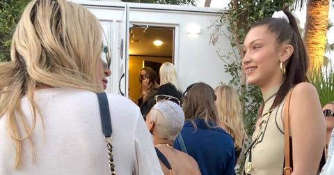 Bella hadid hailey baldwin wait on bathroom line coachella