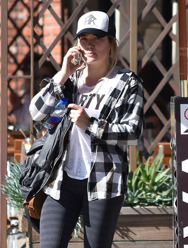 Hilary Duff Lunches At il Tramezzino