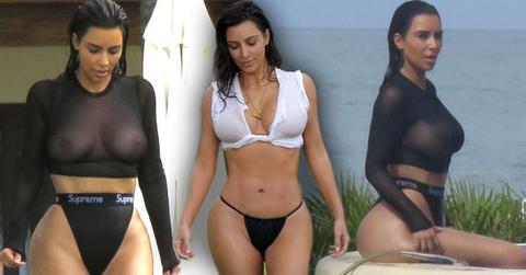 kim kardashian naked topless bikini shoot