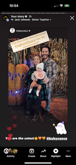 kaley cuoco and tom pelphrey and daughter matildanights of the jack