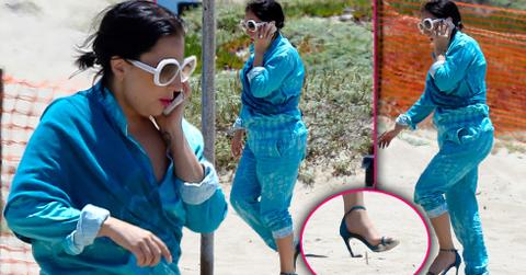Lady gaga weight gain beach photos