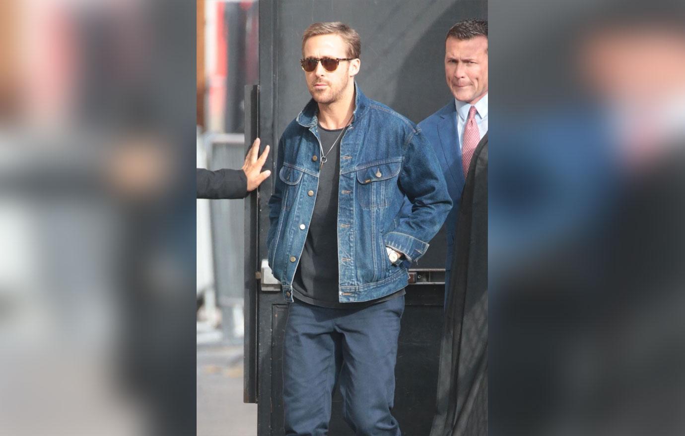 Ryan Gosling arrives for an appearance on Jimmy Kimmel Live!