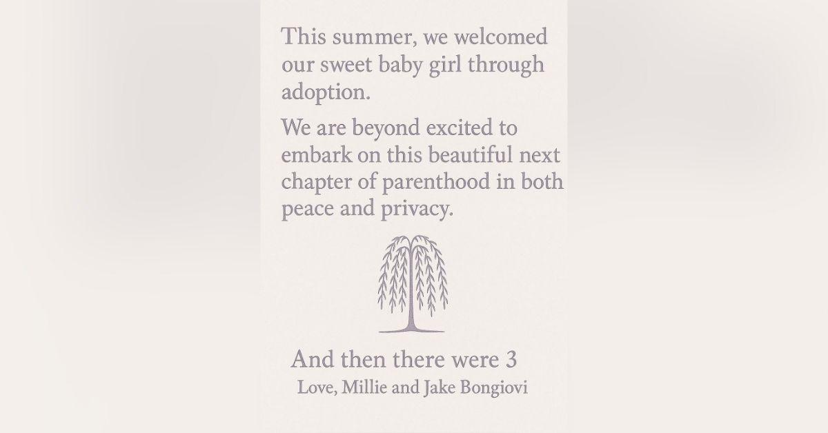 image of The couple announced the news with a heartfelt Instagram post in August.