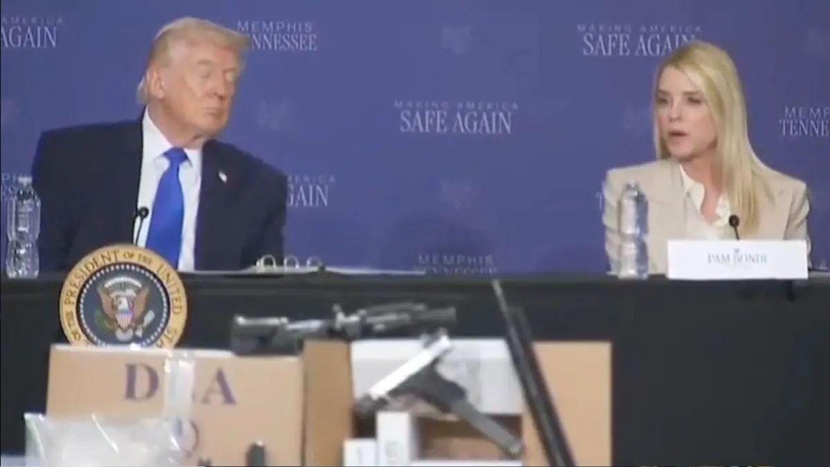 image of Donald Trump appeared to fall asleep in Tennessee on Monday, March 23. 