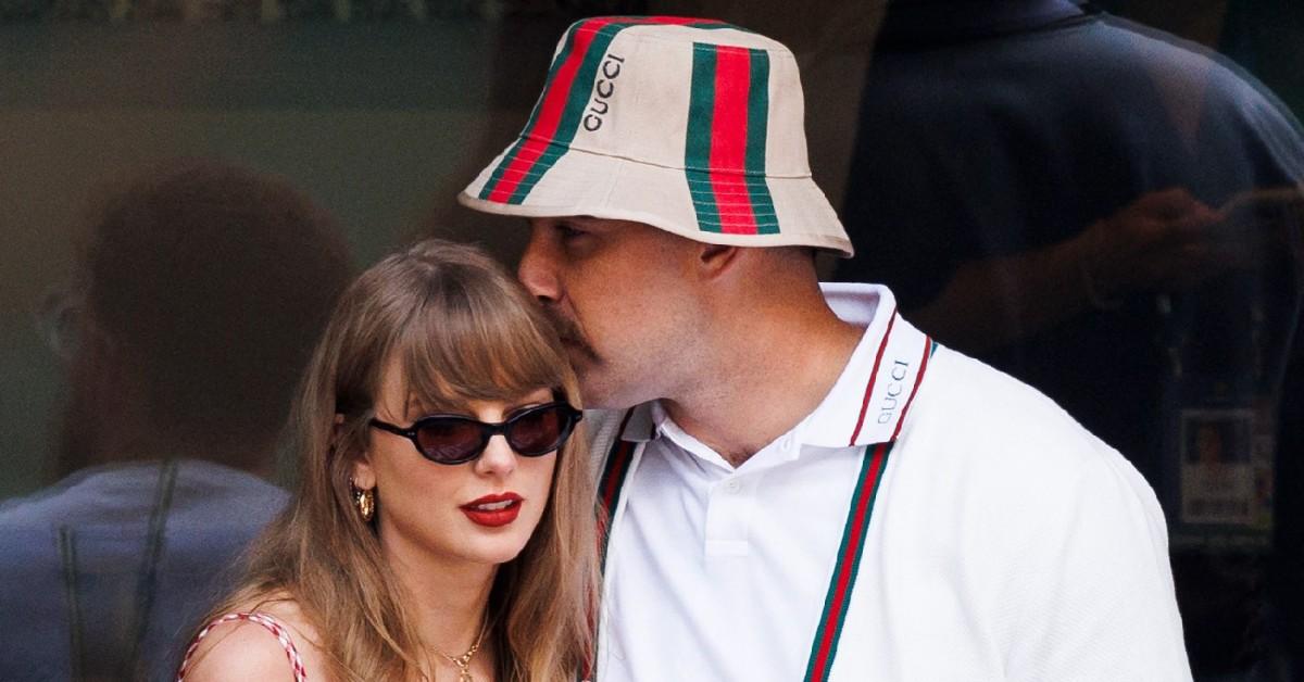 Photo of Taylor Swift and Travis Kelce.