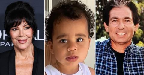 split photo of Kris Jenner, Tatum Thompson and Robert Kardashian.