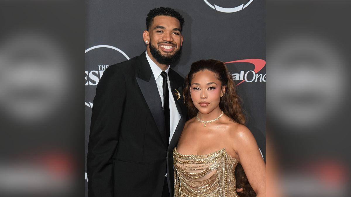 Photo of Jordyn Woods and Karl-Anthony Towns.