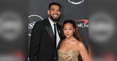 Photo of Jordyn Woods and Karl-Anthony Towns.