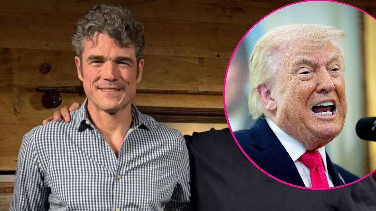 image and inset of Donald trump and Joe Kent