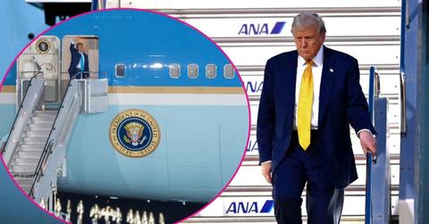 Photos of Donald Trump on Air Force One