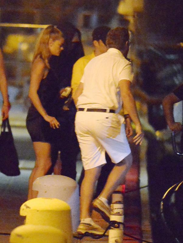 *EXCLUSIVE* Nina Adgal, Leonardo DiCaprio, and Orlando Bloom spend the night out together