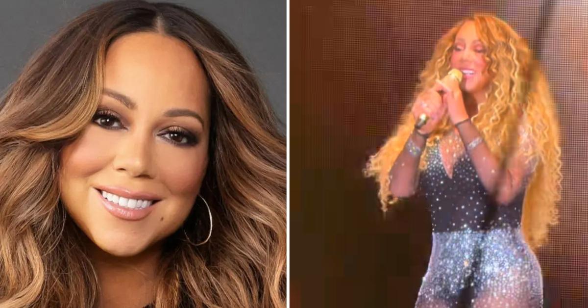 Two photos of Mariah Carey