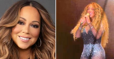 Two photos of Mariah Carey