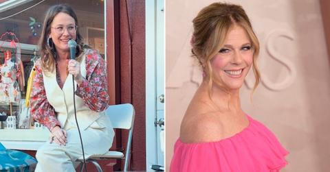 Composite photo of E.A. Hanks and Rita Wilson