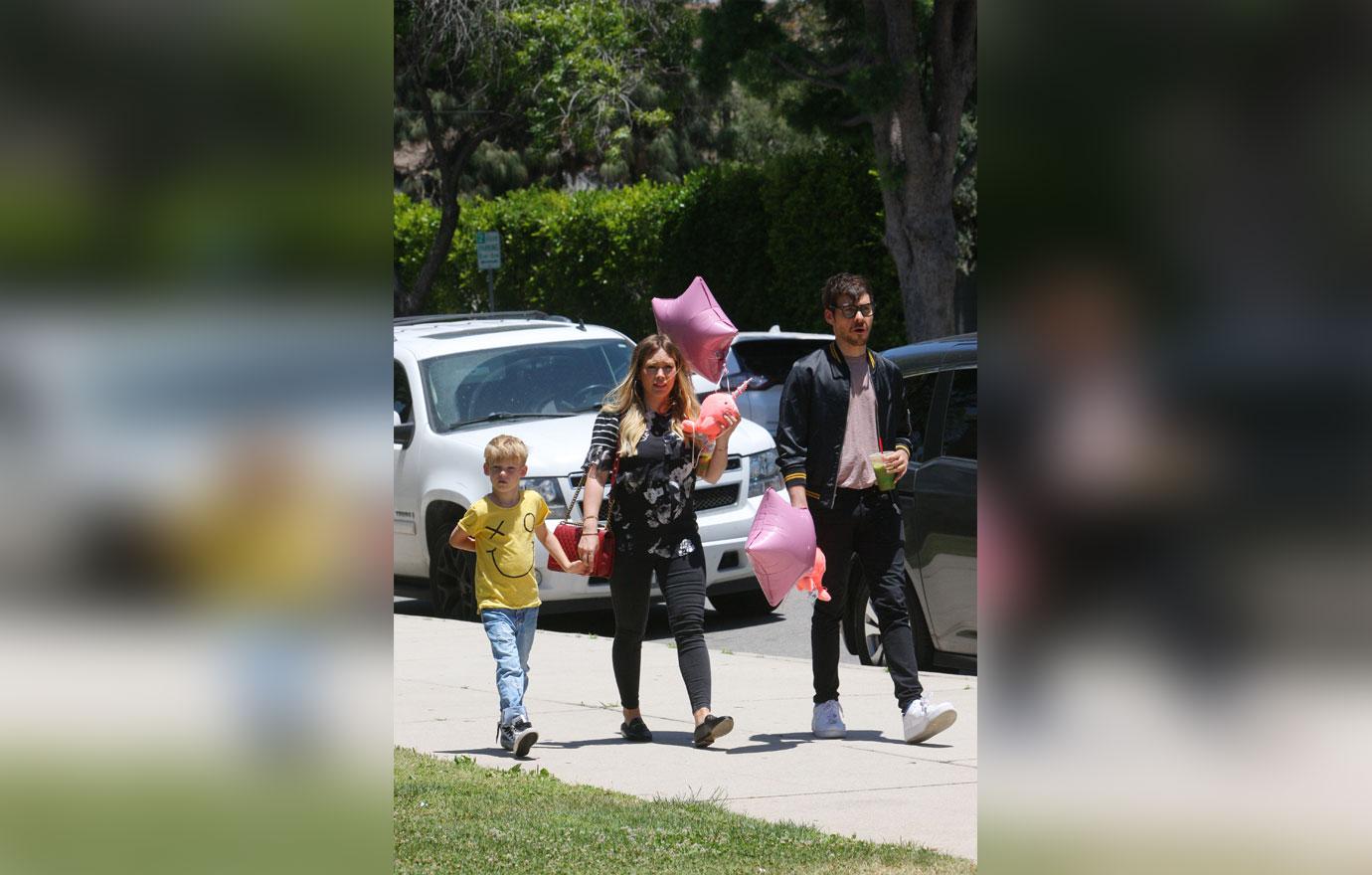 Hilary Duff out with boyfriend Mattew Koma and her son Luca in LA