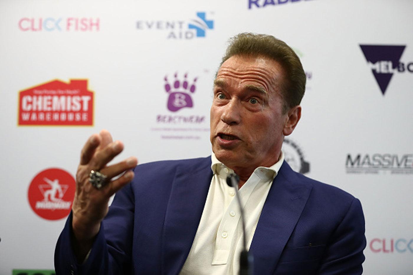 Arnold Schwarzenegger Arrives For Arnold Sports Festival Australia