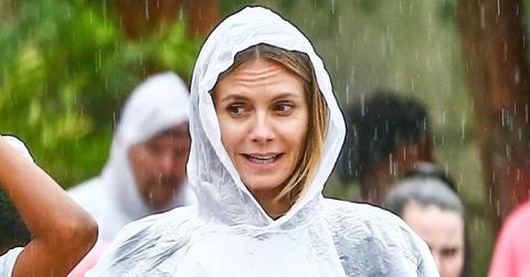 Heidi Klum Kids Disneyworld Rain Photos Long