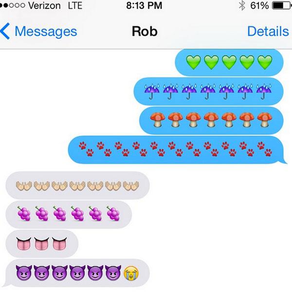 Rob khloe kardashian texts