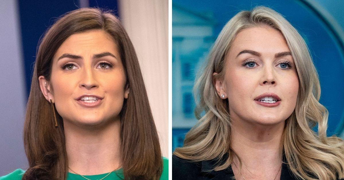 split photo of Kaitlan Collins & Karoline Leavitt