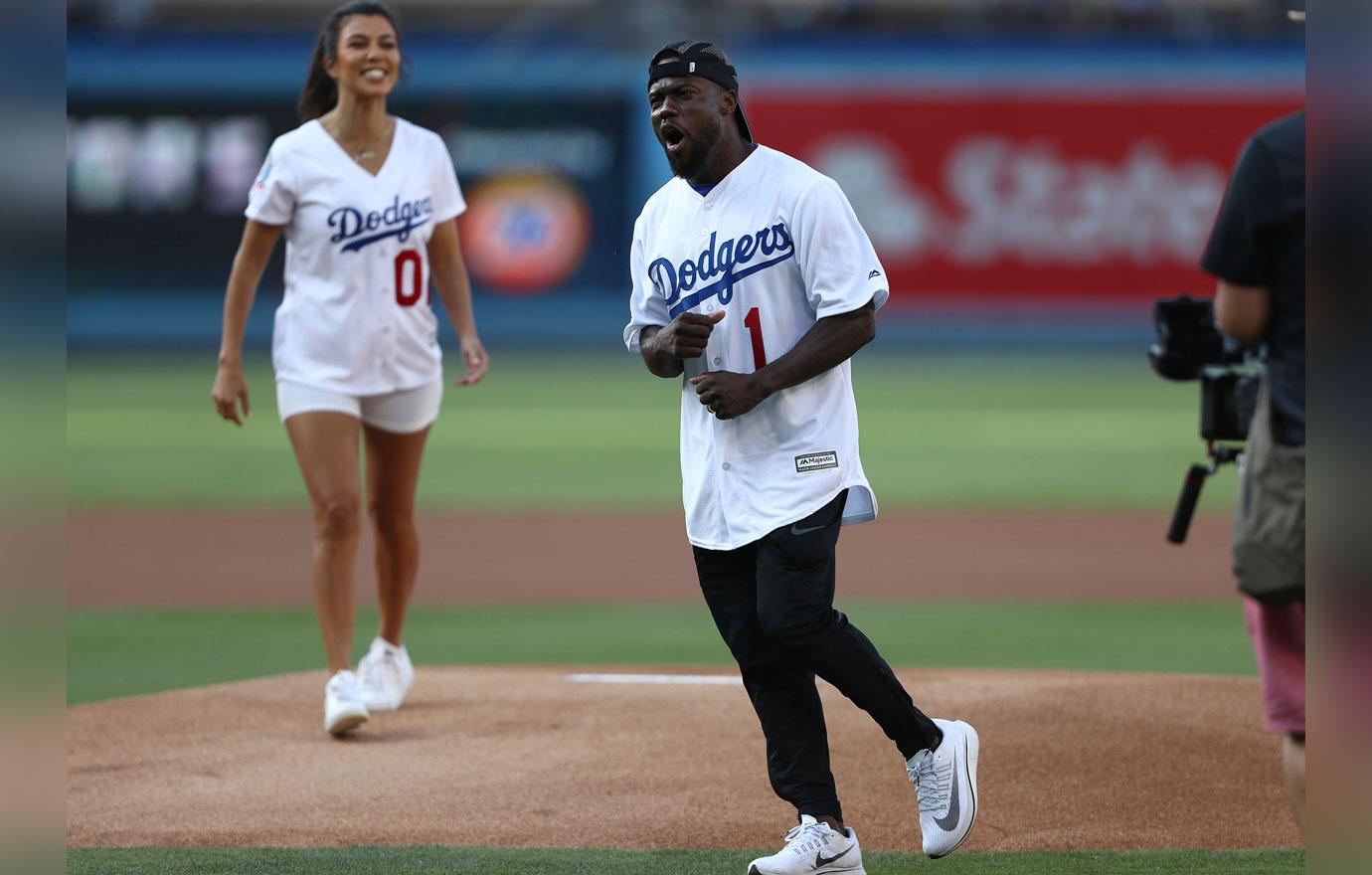 Kourtney Kardashian stuns as guest of honour at Dodgers baseball game