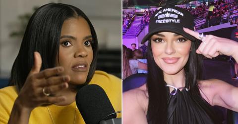 Split photo of Candace Owens and Alexis Wilkins.