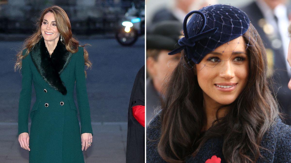 image split of Kate Middleton and meghan markle