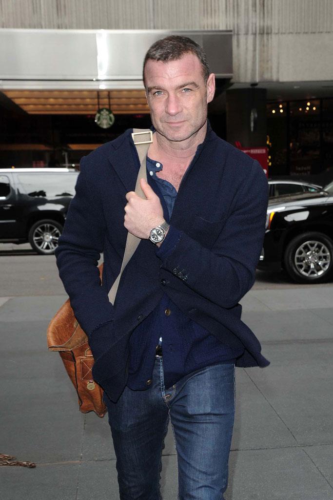 Liev Schreiber Arriving At The Booth Theatre