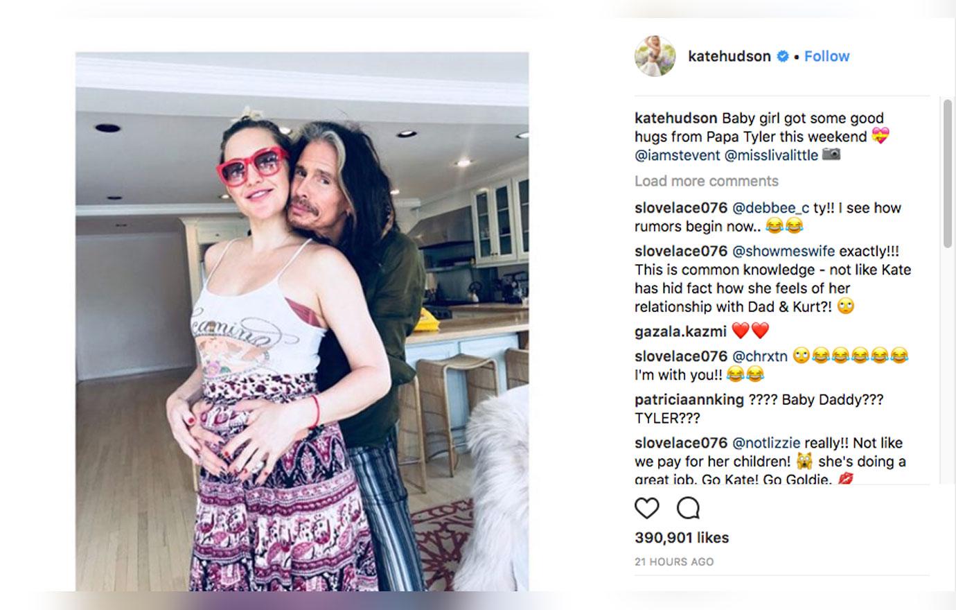 Pregnant kate hudson steven tyler big hug 3