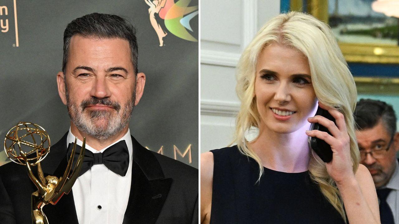 Photo of Jimmy Kimmel and Natalie Harp.