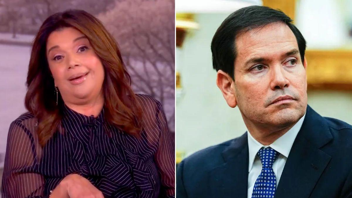 Split photo of Ana Navarro and Marco Rubio