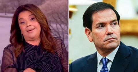 Split photo of Ana Navarro and Marco Rubio