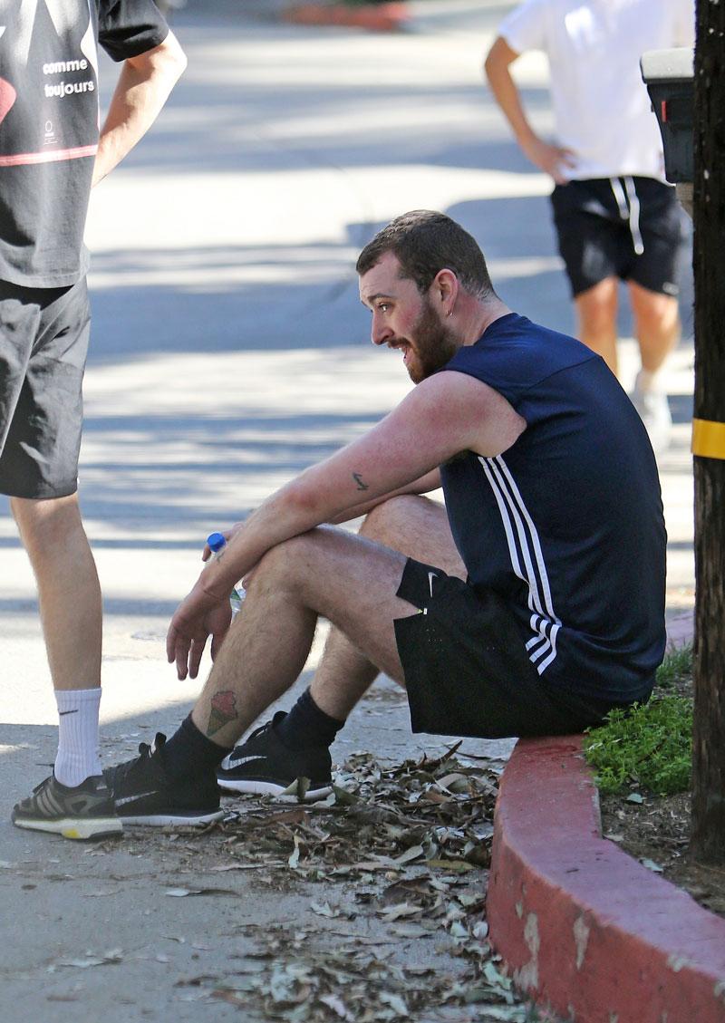 Sam smith extremely thin jogging 2