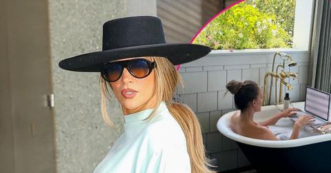 jennifer lopez poses naked bathtub laptop work