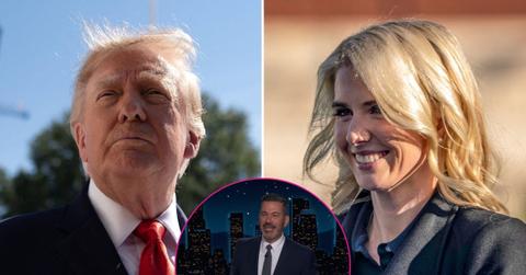 Composite photo of Donald Trump, Jimmy Kimmel and Natalie Harp.