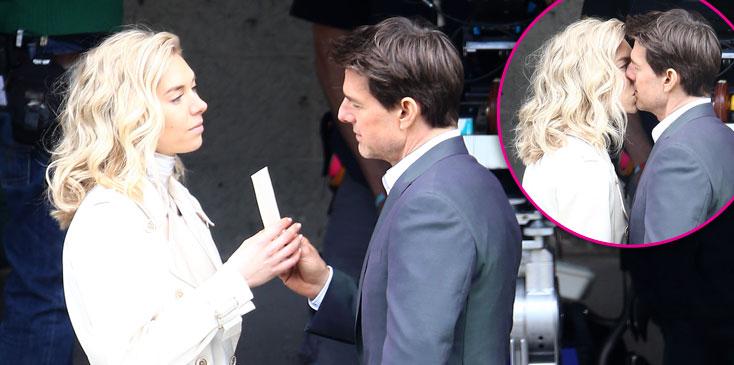 PICS] Tom Cruise Kisses 'Mission Impossible' Co-Star Vanessa Kirby