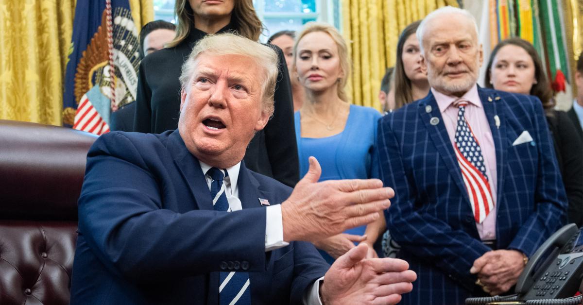 Image of Buzz Aldrin's friend turned to Donald Trump as a desperate effort to help the ailing space hero.