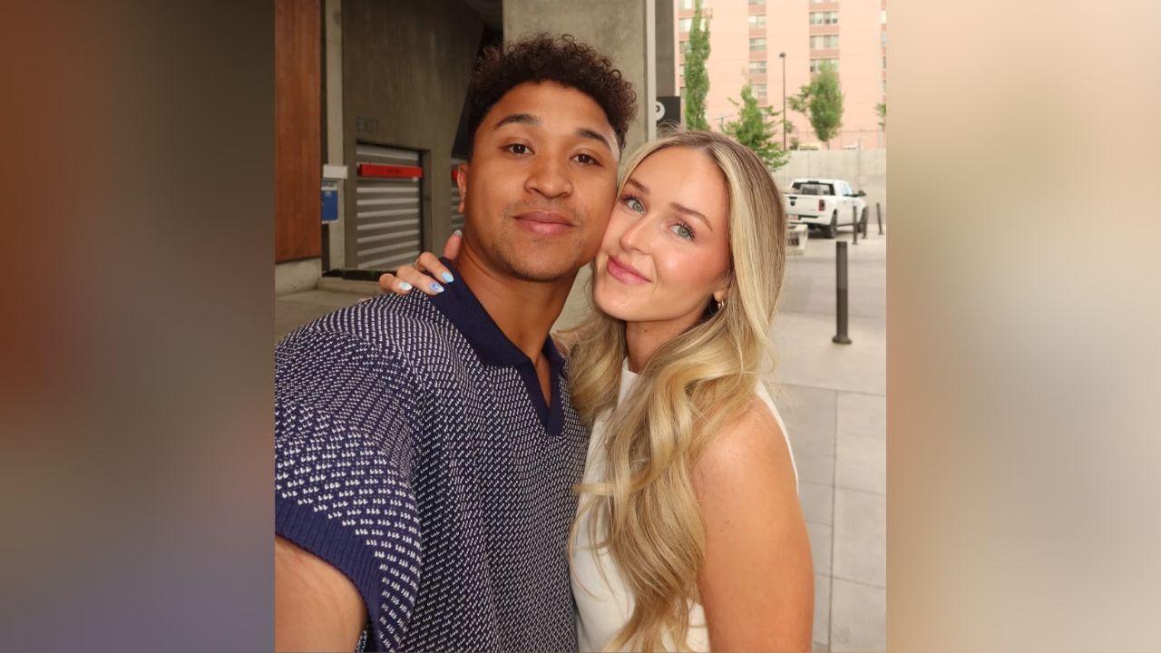 Image of Brandon Armstrong hopes to one day bring home a mirrorball trophy for his wife, Brylee, and his family.