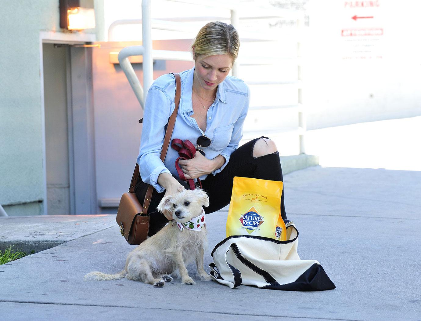 Brittany Snow Stocks up on Nature’s Recipe Premium dog food