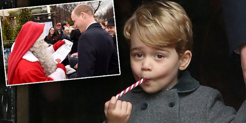 Prince William Meets Santa Adorable Prince George Christmas List