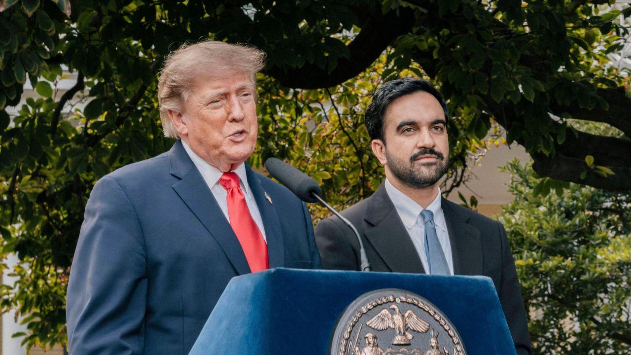 image of Trump appeared with Mamdani on September 21.