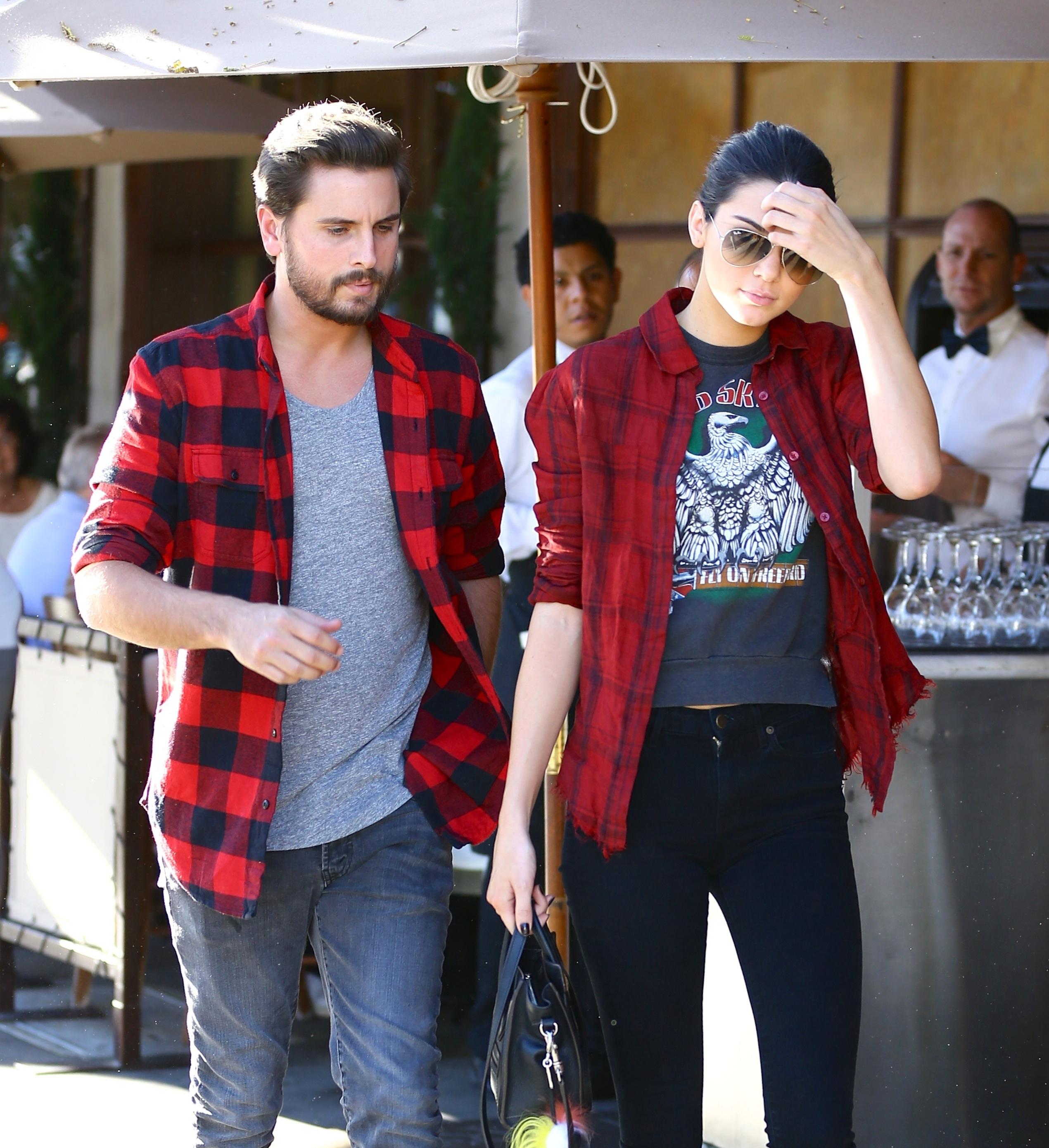 Kendall Jenner and Scott Disick have lunch at Il Pastaio Beverly Hills